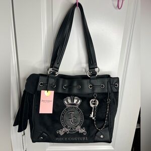 Juicy Couture Black Classic Juicy Lover Daydreamer Tote
